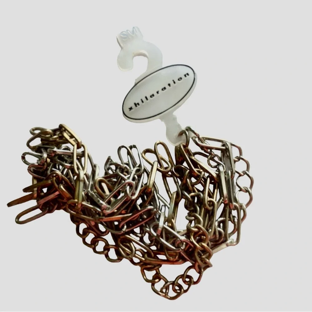 2 New! Two 2 Metal Chain Belts Silver Gold Link Belts